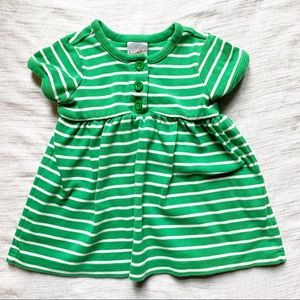 Hanna Andersson green stripe play dress